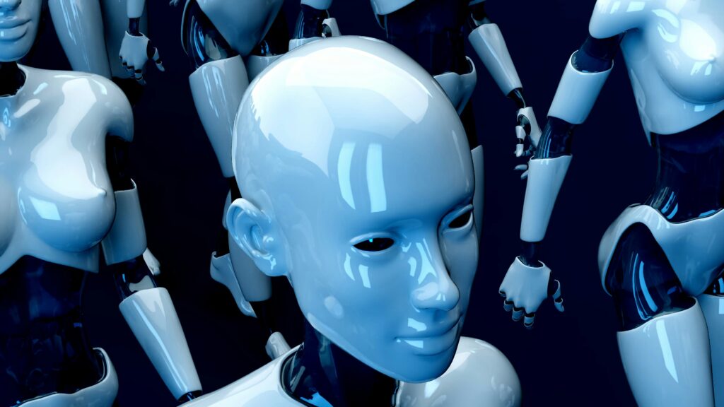 robots de inteligencia artificial representando tareas que una PYME puede automatizar con IA
