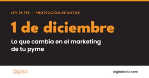 Ley 21.719 de protección de datos y su impacto en el marketing de pymes chilenas